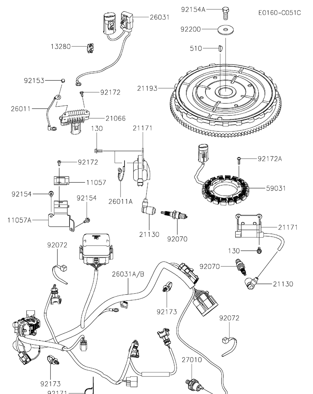 Fxt00v-Bs42 Electric Equipment Diagram and Parts List for FXT00V-BS42  Cub Cadet Lawn Tractor